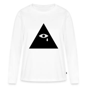 Pyramide Träne - Frauen Premium Bio Langarmshirt - Weiß - Vorne - Julia (174cm)