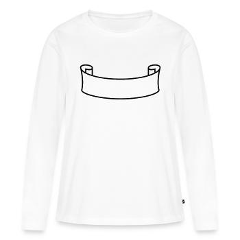 Banner - Frauen Premium Bio Langarmshirt - Weiß - Vorne - Julia (174cm)