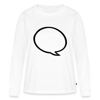 bulle - T-shirt manches longues Premium bio Femme - blanc - Devant - Julia (174cm)