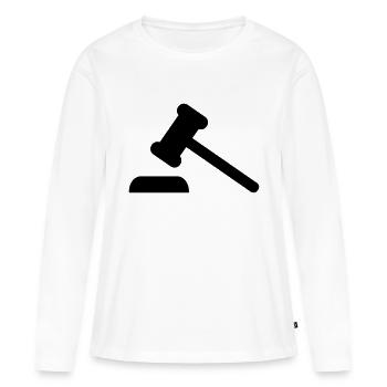 Juge - T-shirt manches longues Premium bio Femme - blanc - Devant - Julia (174cm)