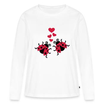 Ladybug - Women's Premium Organic Long Sleeve Shirt - white - Front - Julia (174cm)