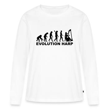 Harfe - Frauen Premium Bio Langarmshirt - Weiß - Vorne - Julia (174cm)