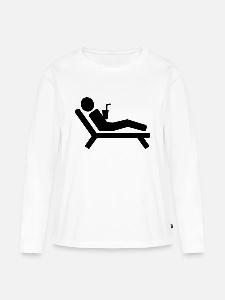 Urlaub - Frauen Premium Bio Langarmshirt - Weiß