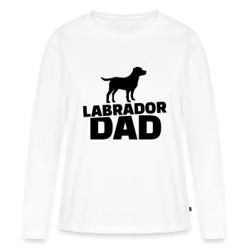 Labrador Dad - T-shirt manches longues Premium bio Femme - blanc - Devant - Julia (174cm)