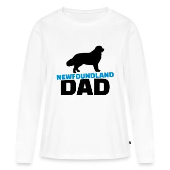 Newfoundland Dad - T-shirt manches longues Premium bio Femme - blanc - Devant - Julia (174cm)