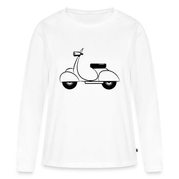 motorroller - Frauen Premium Bio Langarmshirt - Weiß - Vorne - Julia (174cm)