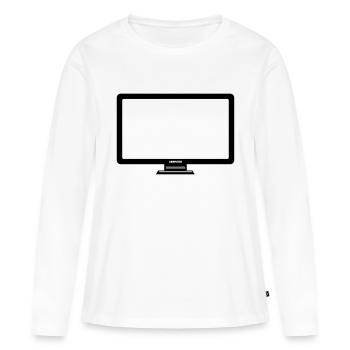 écran tv pc image d'affichage de l'ordinateur de c - T-shirt manches longues Premium bio Femme - blanc - Devant - Julia (174cm)