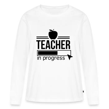 lehrer - Frauen Premium Bio Langarmshirt - Weiß - Vorne - Julia (174cm)