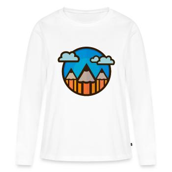 Stifte Landschaft 01 - Frauen Premium Bio Langarmshirt - Weiß - Vorne - Julia (174cm)