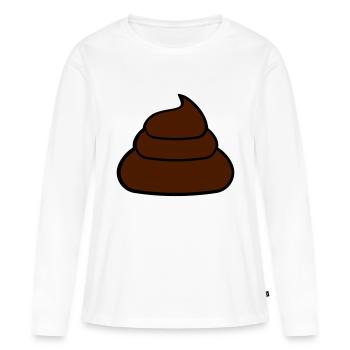 conception douce petite mignonne petits tas kot Ka - T-shirt manches longues Premium bio Femme - blanc - Devant - Julia (174cm)