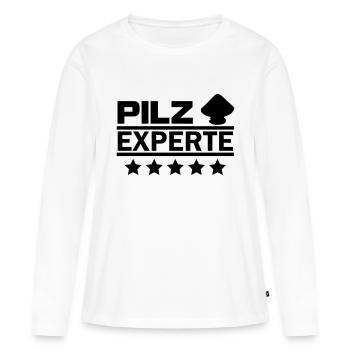 pilz experte - Frauen Premium Bio Langarmshirt - Weiß - Vorne - Julia (174cm)
