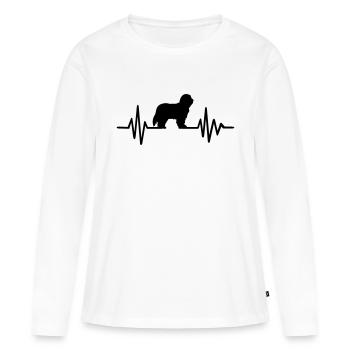 Bearded Collie - T-shirt manches longues Premium bio Femme - blanc - Devant - Julia (174cm)