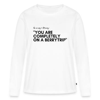 Ganz auf Bærtur - Frauen Premium Bio Langarmshirt - Weiß - Vorne - Julia (174cm)