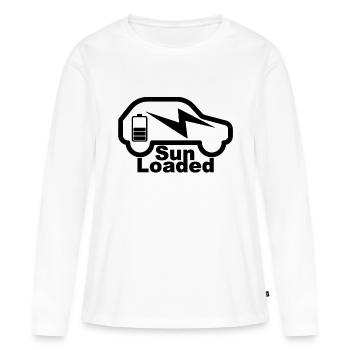 e-auto, e-mobilität,elektro-auto, zoe, EV-driver, - Frauen Premium Bio Langarmshirt - Weiß - Vorne - Julia (174cm)