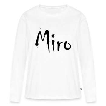 miro - Frauen Premium Bio Langarmshirt - Weiß - Vorne - Julia (174cm)