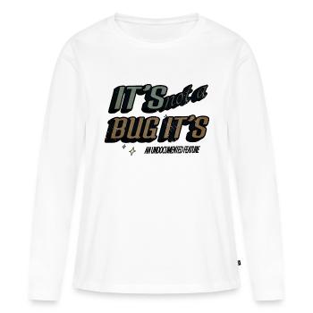 idée actuelle blagues geek bday drôles - T-shirt manches longues Premium bio Femme - blanc - Devant - Julia (174cm)