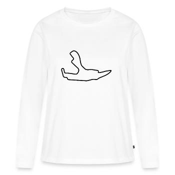 Circuit de Belgique - T-shirt manches longues Premium bio Femme - blanc - Devant - Julia (174cm)