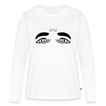 Conception de Crying Sad Eyes - T-shirt manches longues Premium bio Femme - blanc - Devant - Julia (174cm)