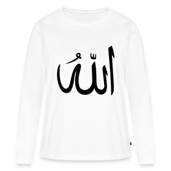 Allah a obtenu l’arabe - T-shirt manches longues Premium bio Femme - blanc - Devant - Julia (174cm)