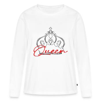 Queen - Women's Premium Organic Long Sleeve Shirt - white - Front - Julia (174cm)