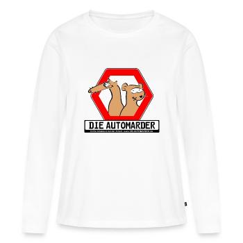 Die Automarder - Frauen Premium Bio Langarmshirt - Weiß - Vorne - Julia (174cm)