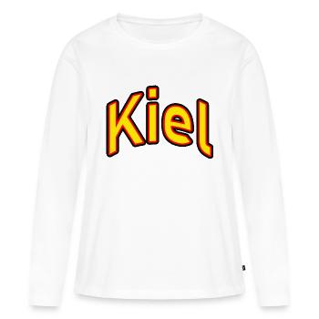 Quille - T-shirt manches longues Premium bio Femme - blanc - Devant - Julia (174cm)