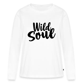 Âme sauvage - T-shirt manches longues Premium bio Femme - blanc - Devant - Julia (174cm)