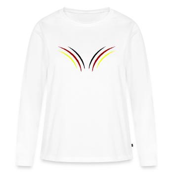 Claws Germany - Women's Premium Organic Long Sleeve Shirt - white - Front - Julia (174cm)