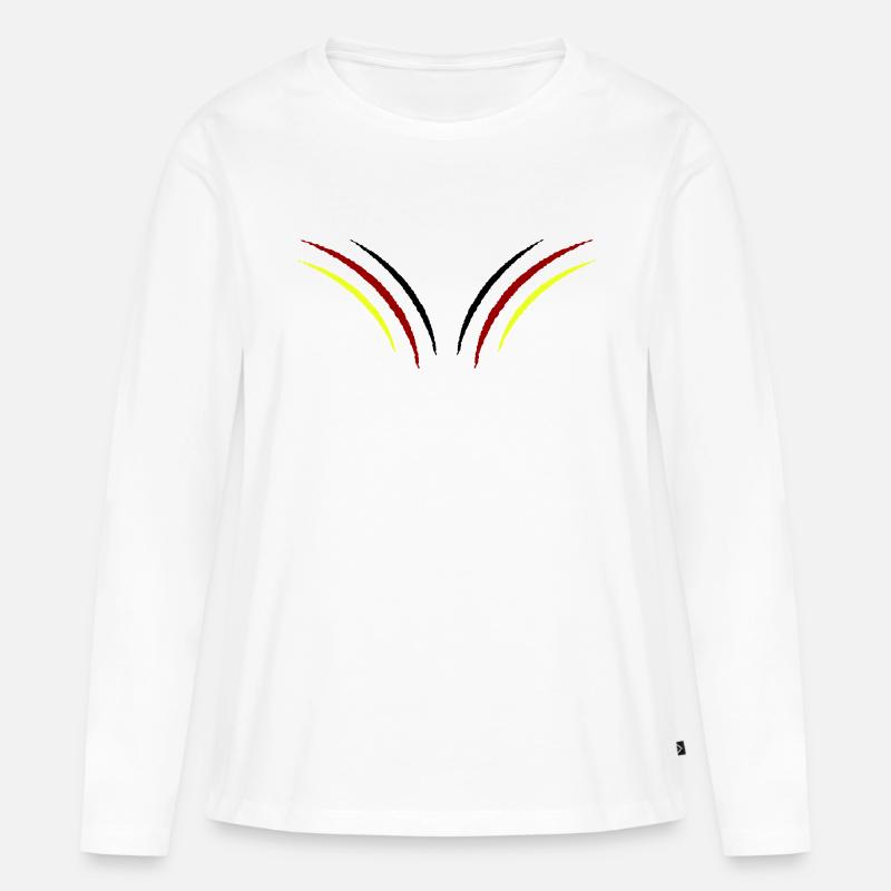 krallen germany - Frauen Premium Bio Langarmshirt - Weiß