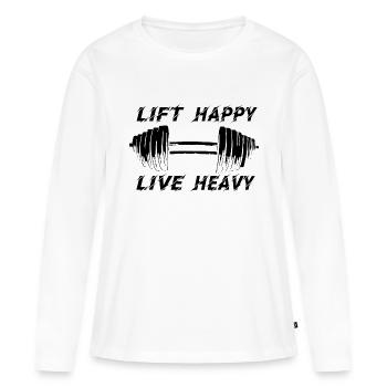 GYM TSHIRT - T-shirt manches longues Premium bio Femme - blanc - Devant - Julia (174cm)