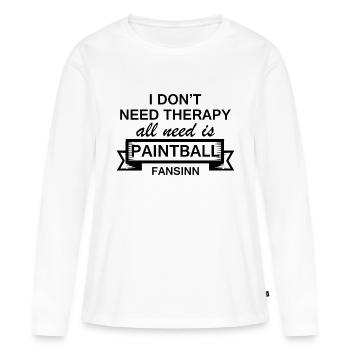 Paintball Airsoft - T-shirt manches longues Premium bio Femme - blanc - Devant - Julia (174cm)