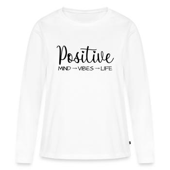 Positive Gedanken - Frauen Premium Bio Langarmshirt - Weiß - Vorne - Julia (174cm)