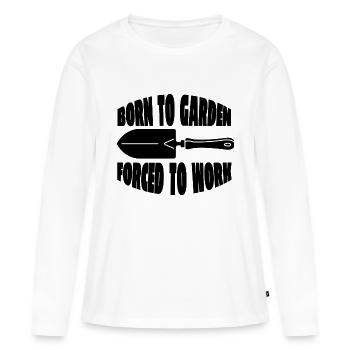 Garten Hobbygärtner Gärtner Gärtnerei Gartenarbeit - Frauen Premium Bio Langarmshirt - Weiß - Vorne - Julia (174cm)