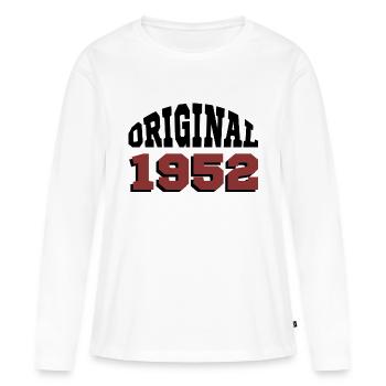 Original 1952 - T-shirt manches longues Premium bio Femme - blanc - Devant - Julia (174cm)