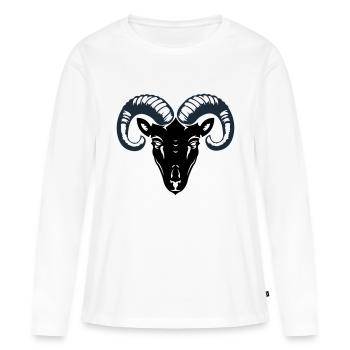 bélier - T-shirt manches longues Premium bio Femme - blanc - Devant - Julia (174cm)