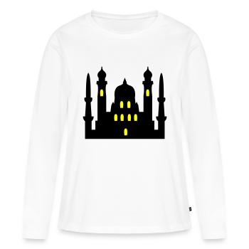 moschee 02 - Frauen Premium Bio Langarmshirt - Weiß - Vorne - Julia (174cm)