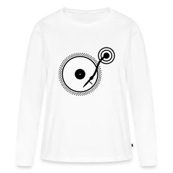 Tournez tableau - T-shirt manches longues Premium bio Femme - blanc - Devant - Julia (174cm)