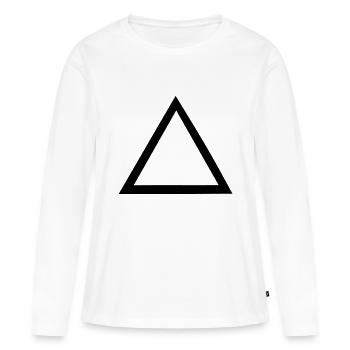 Dreieck - Frauen Premium Bio Langarmshirt - Weiß - Vorne - Julia (174cm)