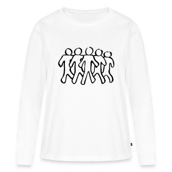 Esprit d'équipe - T-shirt manches longues Premium bio Femme - blanc - Devant - Julia (174cm)