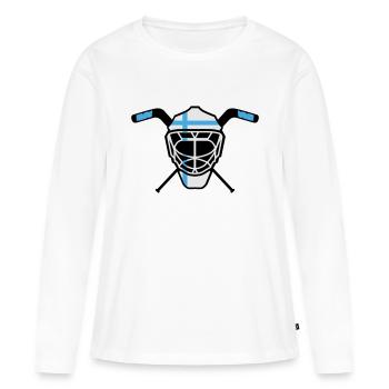 Hockey Goalie Mask Finlande - T-shirt manches longues Premium bio Femme - blanc - Devant - Julia (174cm)