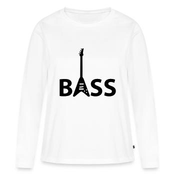 bass - T-shirt manches longues Premium bio Femme - blanc - Devant - Julia (174cm)