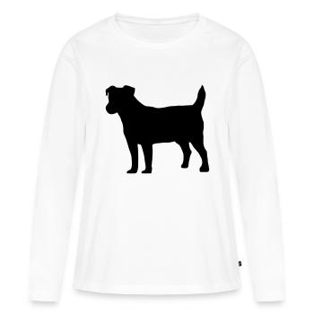 Jack Russell - Frauen Premium Bio Langarmshirt - Weiß - Vorne - Julia (174cm)