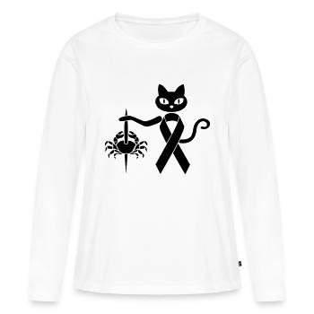 colourcats against cancer - Frauen Premium Bio Langarmshirt - Weiß - Vorne - Julia (174cm)