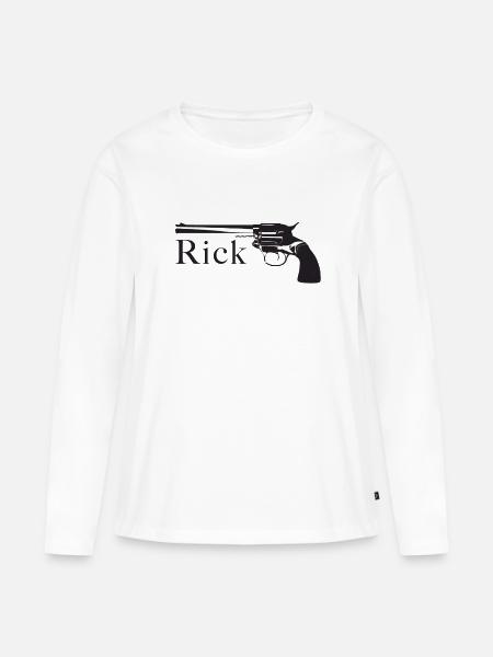 Ricks Colt - Frauen Premium Bio Langarmshirt - Weiß