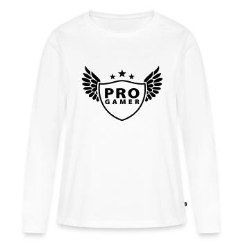 progamer - T-shirt manches longues Premium bio Femme - blanc - Devant - Julia (174cm)
