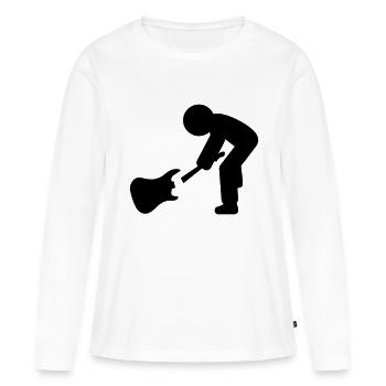 rocker - Women's Premium Organic Long Sleeve Shirt - white - Front - Julia (174cm)