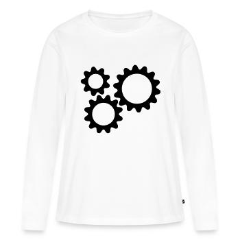 Vitesses, vitesse - T-shirt manches longues Premium bio Femme - blanc - Devant - Julia (174cm)