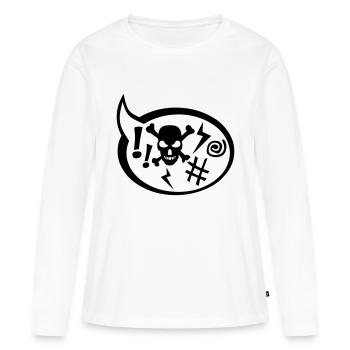 bulle colere facher enerve raler gueuler - T-shirt manches longues Premium bio Femme - blanc - Devant - Julia (174cm)