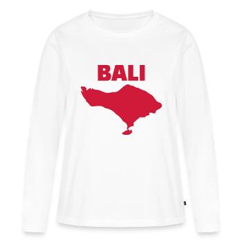 Bali - T-shirt manches longues Premium bio Femme - blanc - Devant - Julia (174cm)