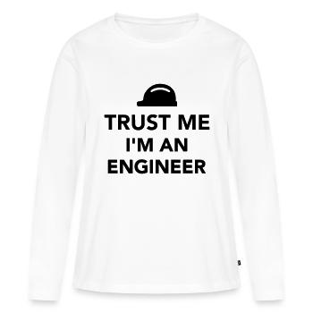 Ingenieur - Frauen Premium Bio Langarmshirt - Weiß - Vorne - Julia (174cm)